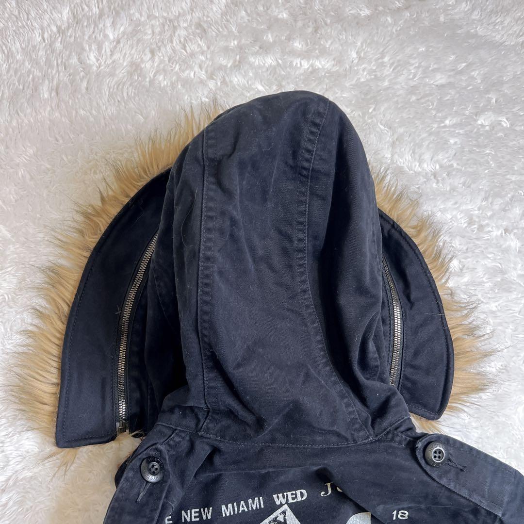 レア✨HYSTERIC GLAMOUR モッズコート プリマロフト ファー 黒