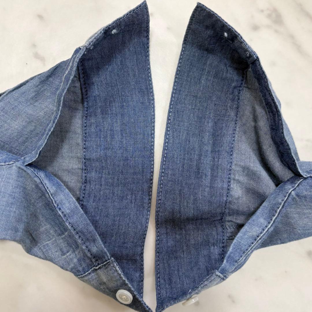 極美品✨ビアズリー　シフォンデニムシャツ　長袖シャツ　人気　ゆったり