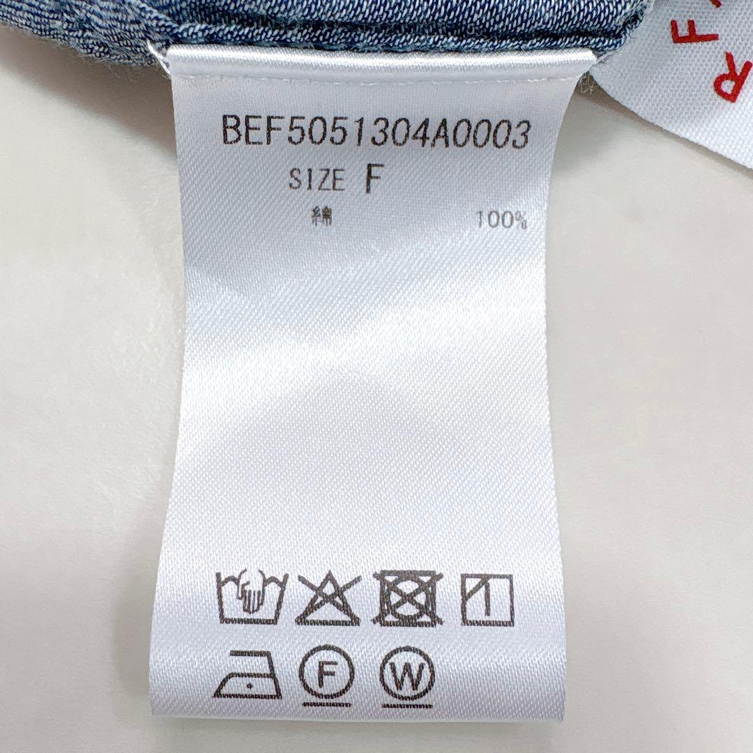 極美品✨ビアズリー　シフォンデニムシャツ　長袖シャツ　人気　ゆったり