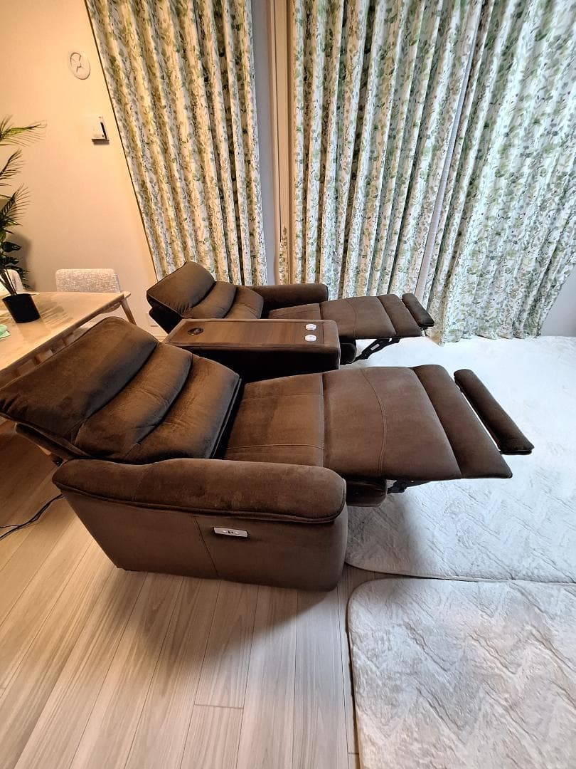 【美品・3ヶ月使用】ニトリ電動リクライニングソファ Nビリーバ3 収納付2人掛け