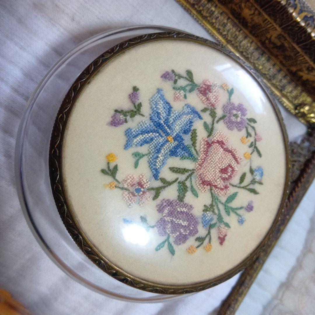 プチポワン ヴィンテージ 小物入れ ガラストレイ