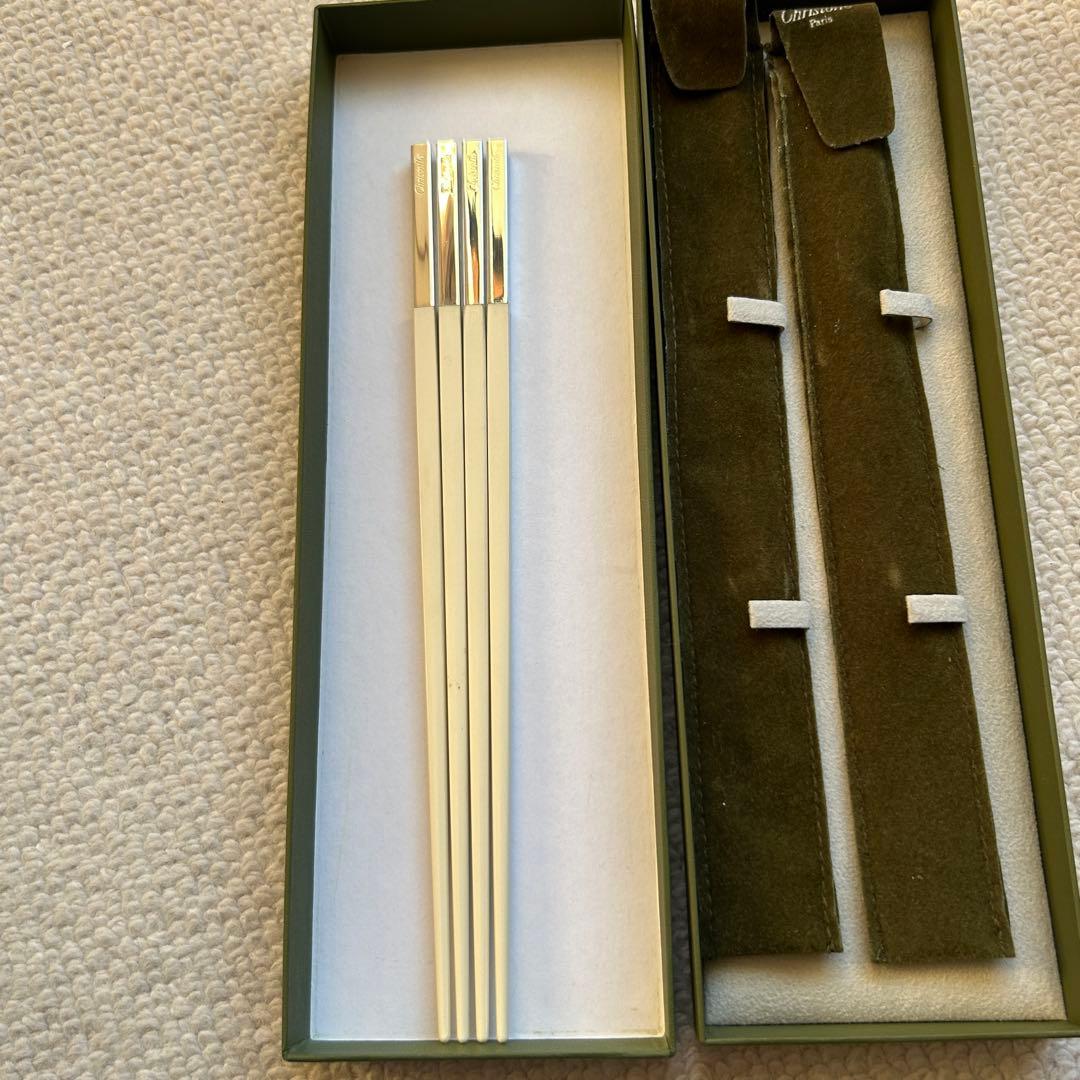 M@¥u様 クリストフル　Christofle　お箸　ホワイト　2膳　2セット