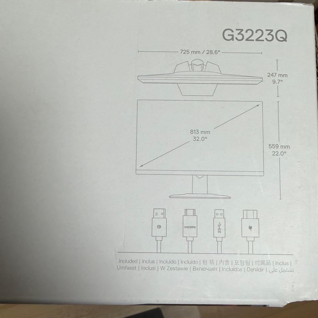 Dell G3223Q 32インチ 4K UHD ゲーミングモニター