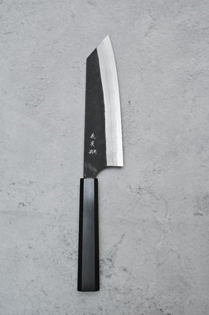 加藤 義実 Yoshimi Kato 黒打 ダマスカス 青紙スーパー文化包丁