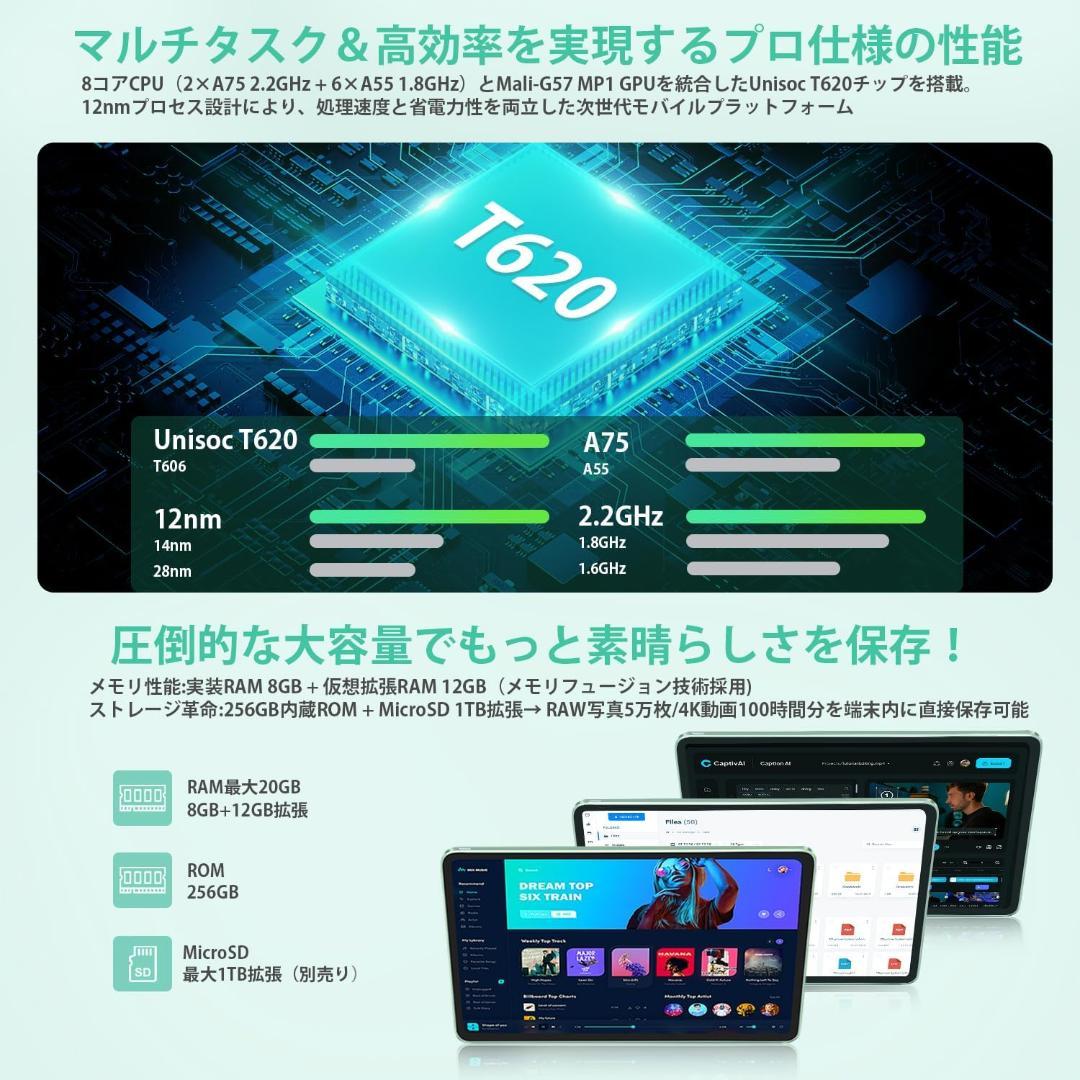 【新品】最安値セール中！12インチタブレット　20GB 256GB　8コア　２K