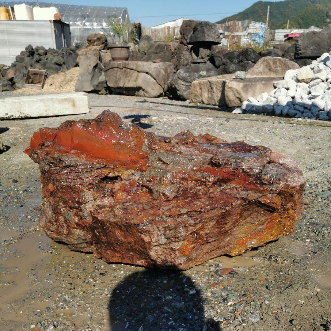 福島産　ジャスパー　120キロ　碧玉　庭石　鑑賞石　石　庭　ガーデニング