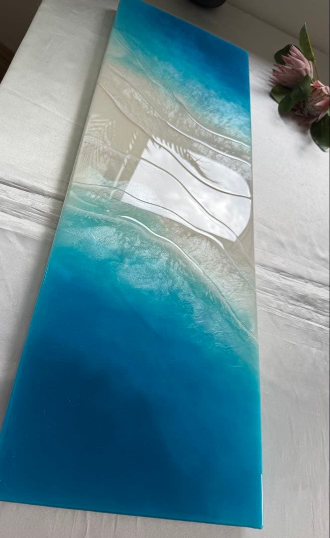レジンアート　ロングパネル　海アート　オーシャンパネル