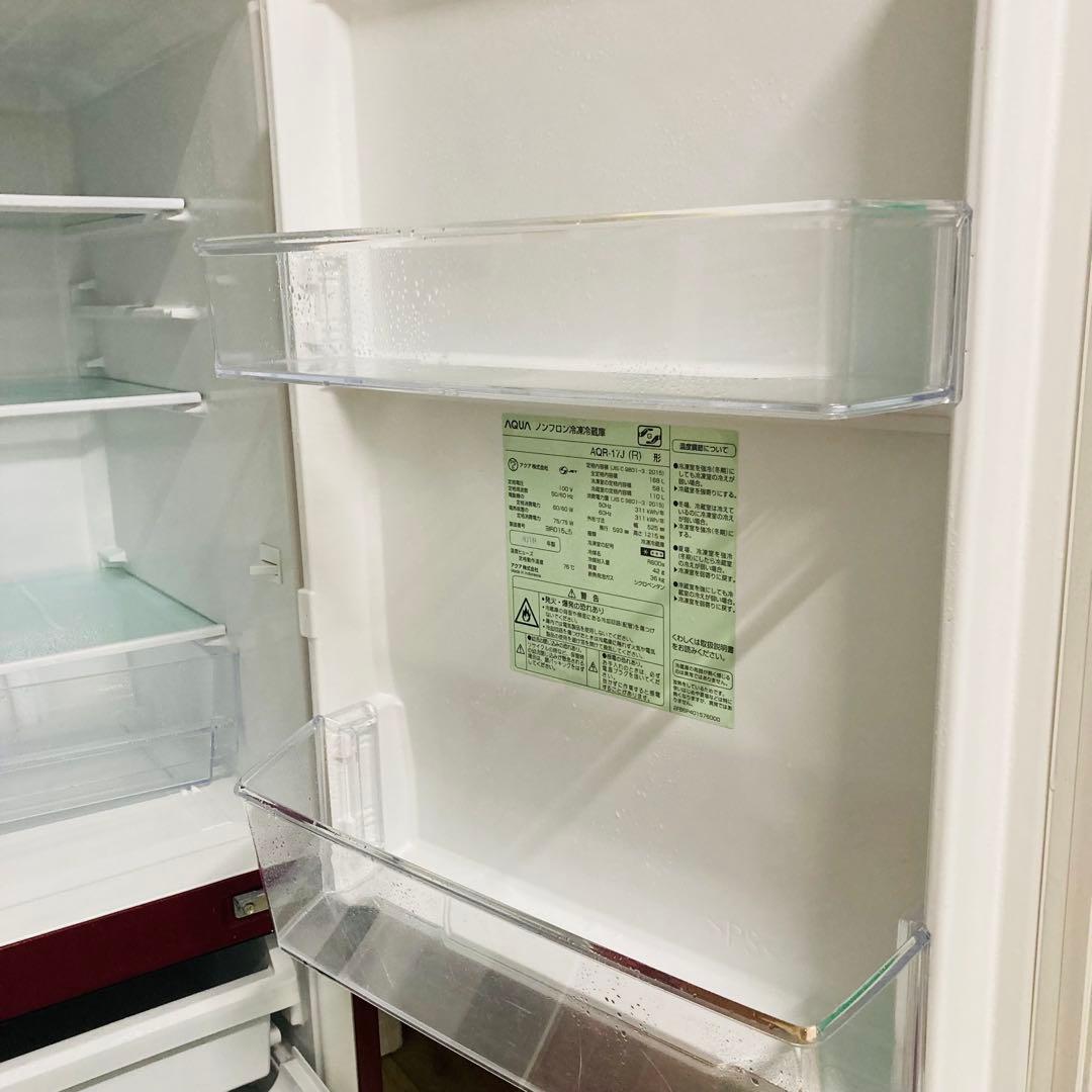 レッドで揃えたかわいい1人暮らし家電セット❗️大阪、大阪近郊配送と設置無料C