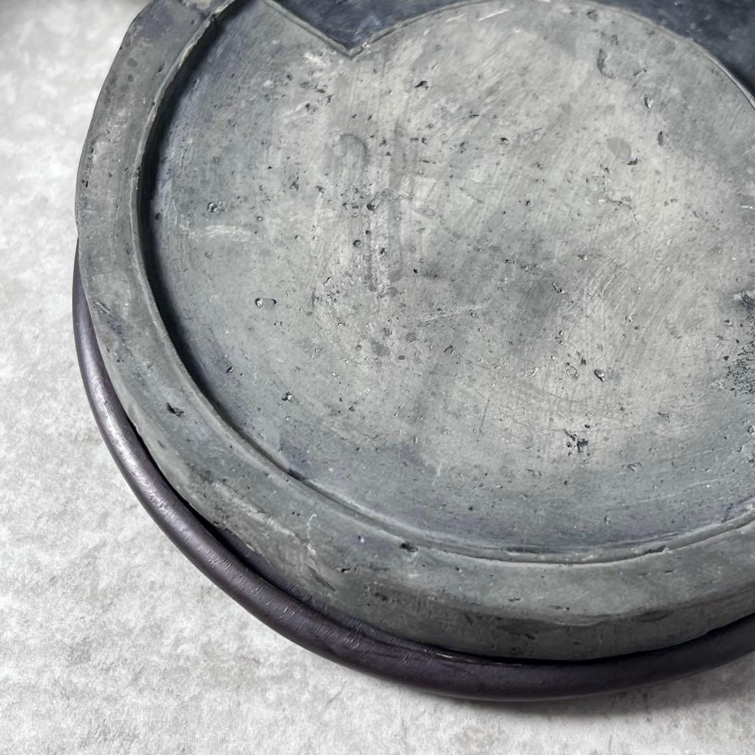 【美術館級】中国 蓮花文軒丸瓦硯 6-8世紀 南北朝瓦硯 連弁瓦 軒丸瓦 鐙瓦