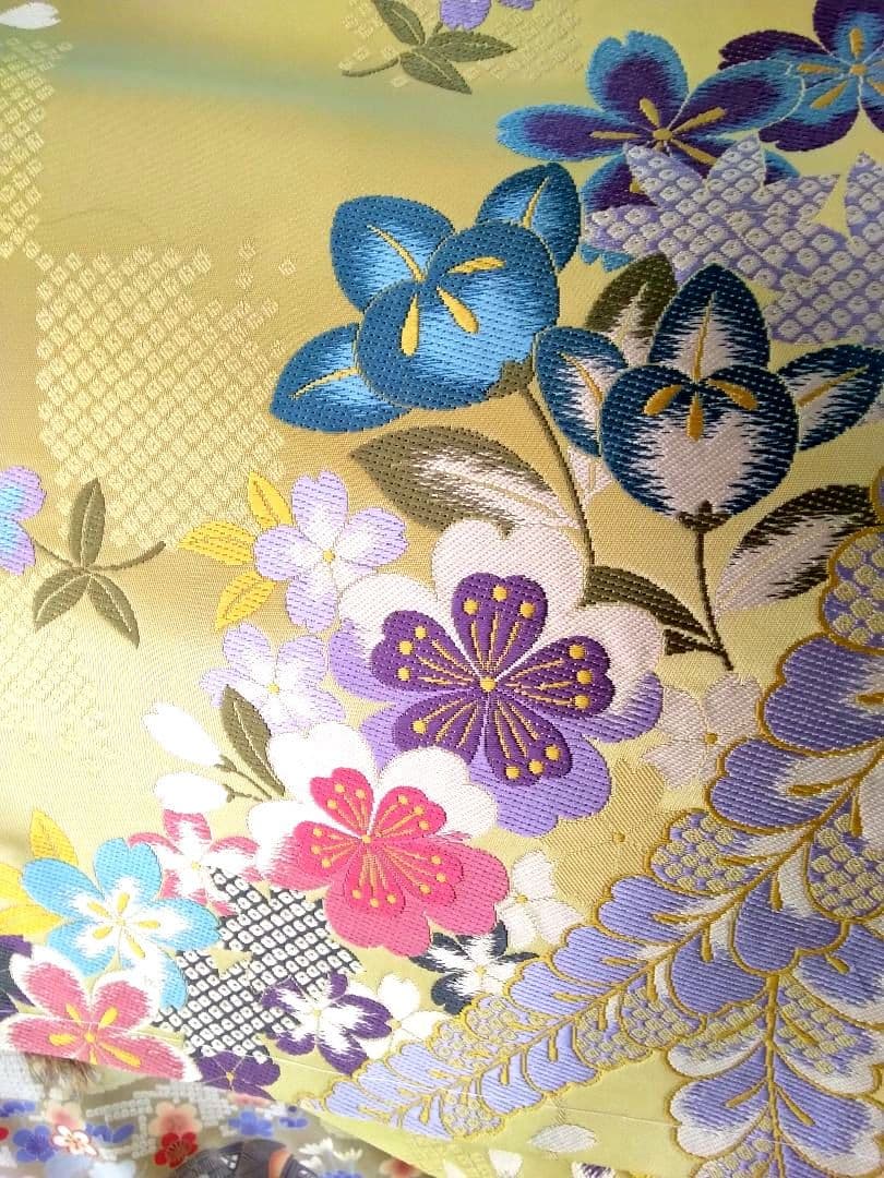 振袖フルセット、正絹振袖成人式、重ね襟、帯揚げ帯締め、西陣袋帯、襦袢、ガード加工