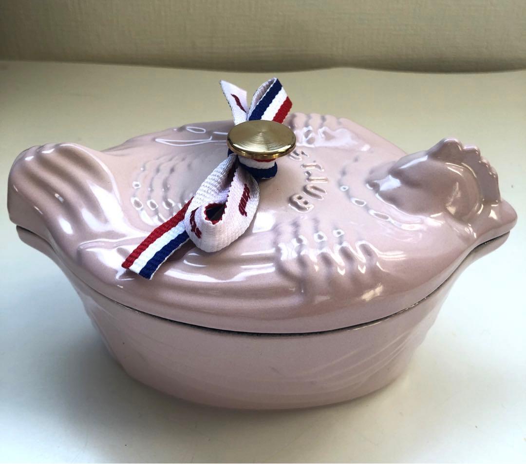 【新品】ストウブ スモールチキンココット 11cm ソルベローズ 生涯保証付