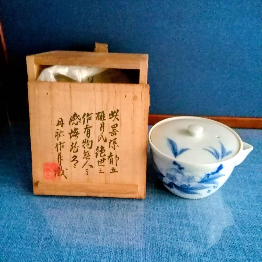 煎茶道具　京焼宝瓶急須 木箱付