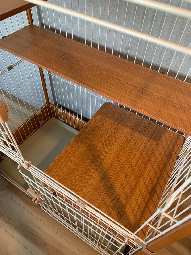 ieneko 天然木製 デザイナーズ猫ケージ 3段