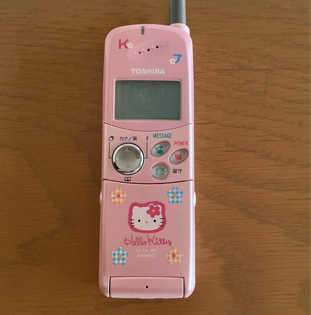 【希少】ハローキティ　東芝PHS電話機　ピンク