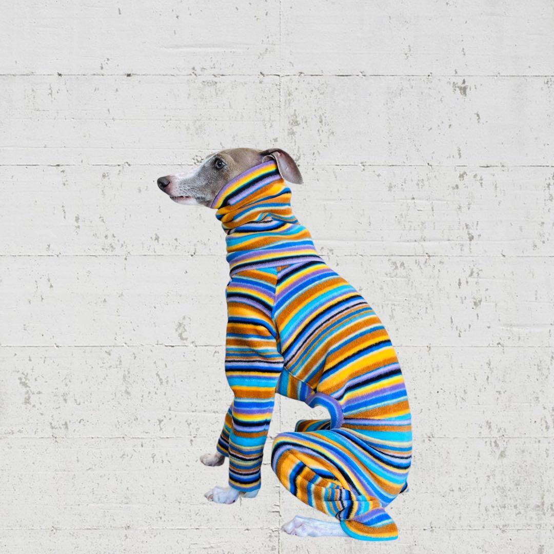 ⑥マルチカラーフリース カバーオール