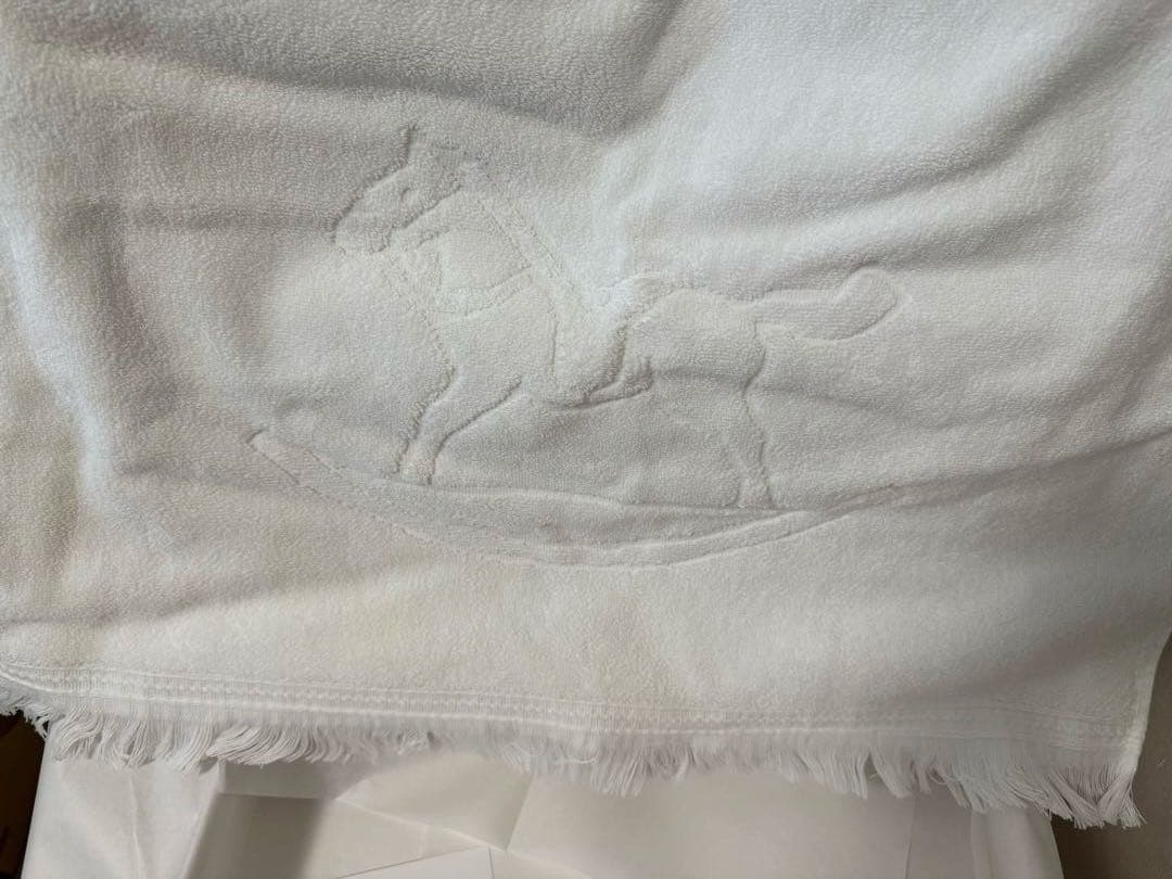 【未使用品】HERMES タオルケット ホワイト