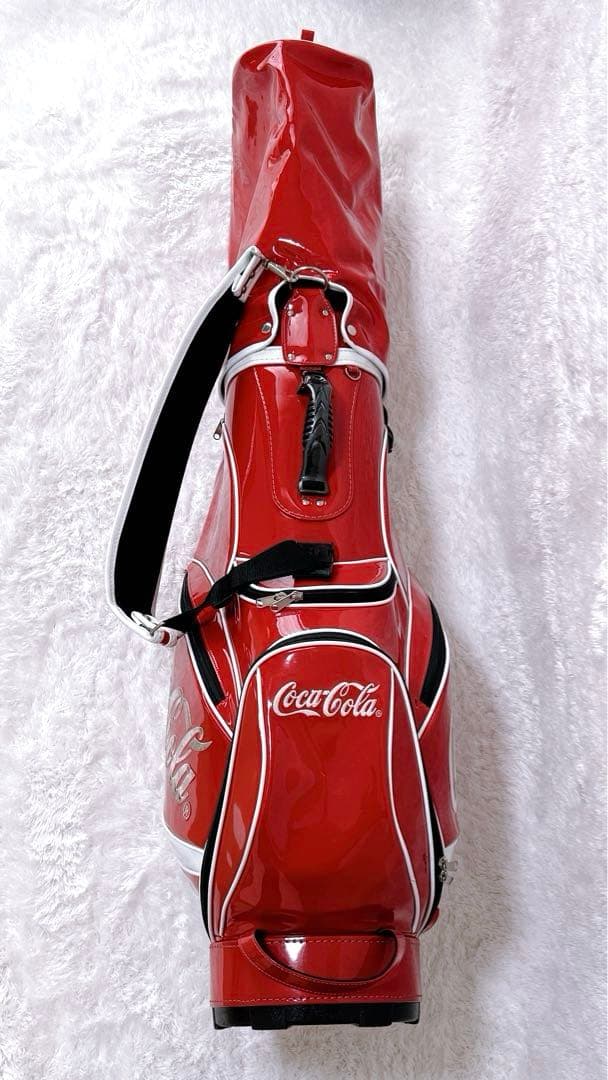 希少✨CocaCola キャディバッグ ゴルフバッグ　レッド　ロゴマーク