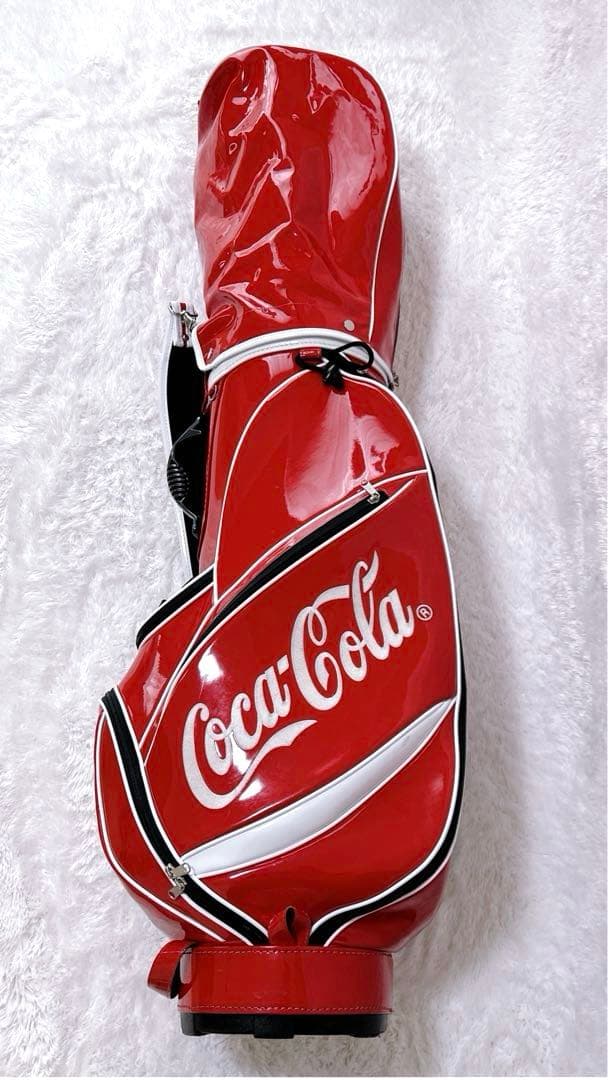 希少✨CocaCola キャディバッグ ゴルフバッグ　レッド　ロゴマーク