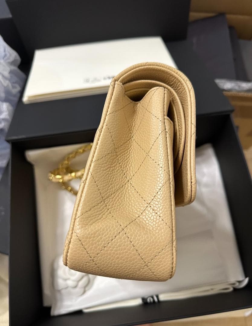 CHANEL チェーンショルダーバッグ キャビアスキン 25