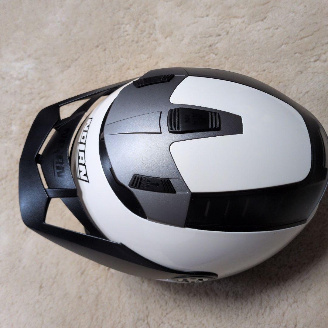 鑑賞用【美品】NOLAN NXX フルフェイスヘルメット ホワイト/ブラック