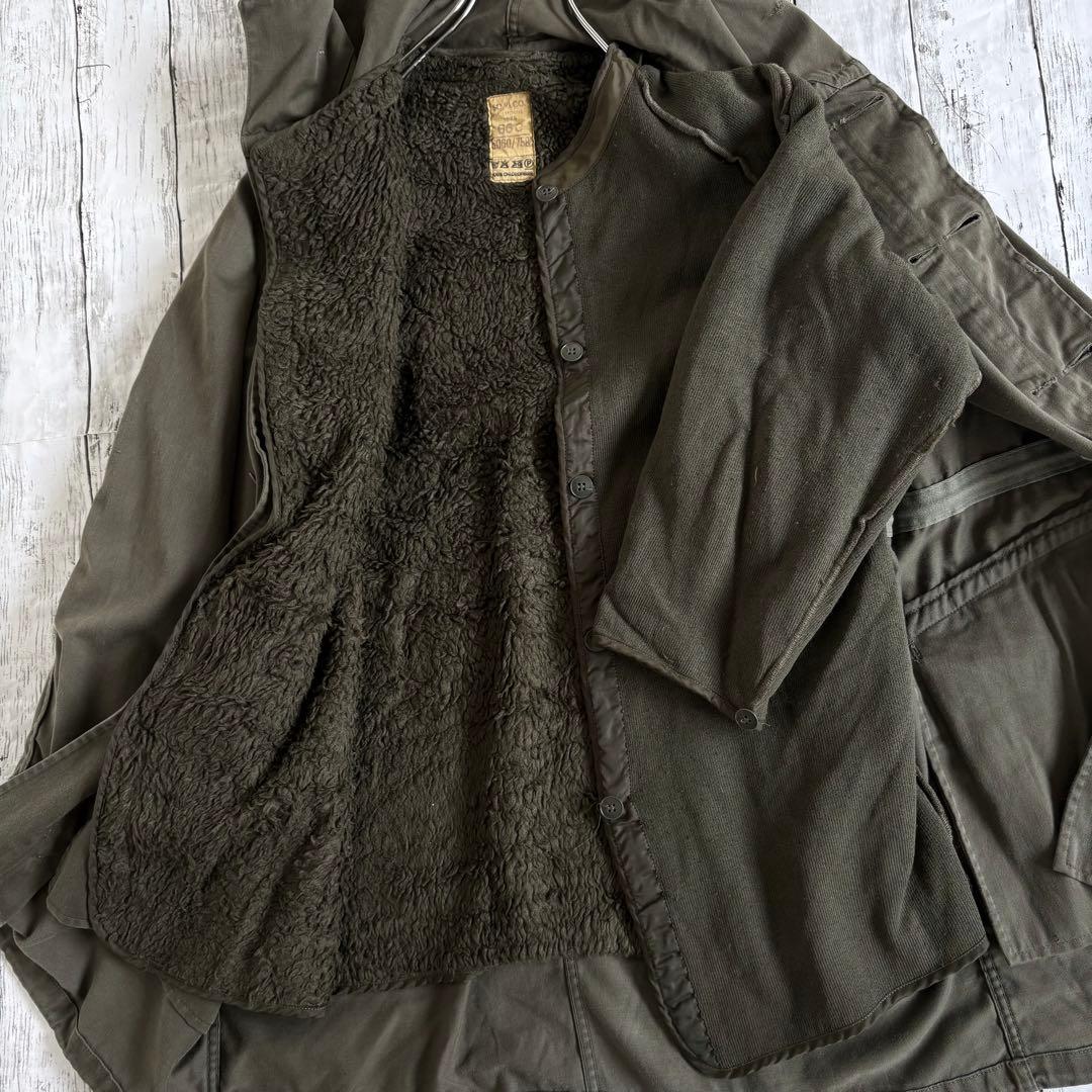 80s フランス軍 M64 フィールドパーカー モッズコート ライナー付 86C