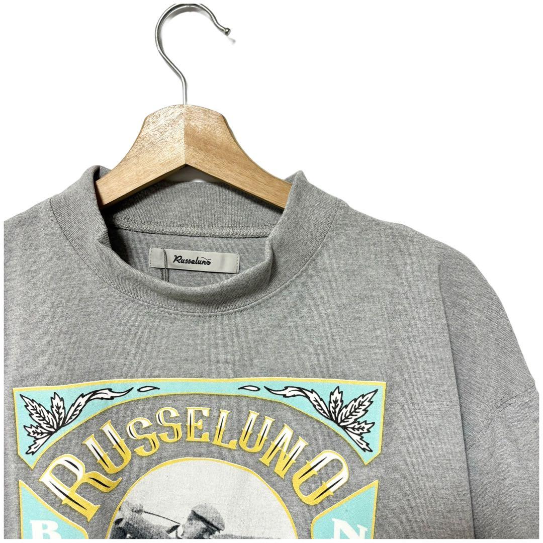 ラッセルノ ゴルフ レイヤード プリント モックネック L/S グレー L 5