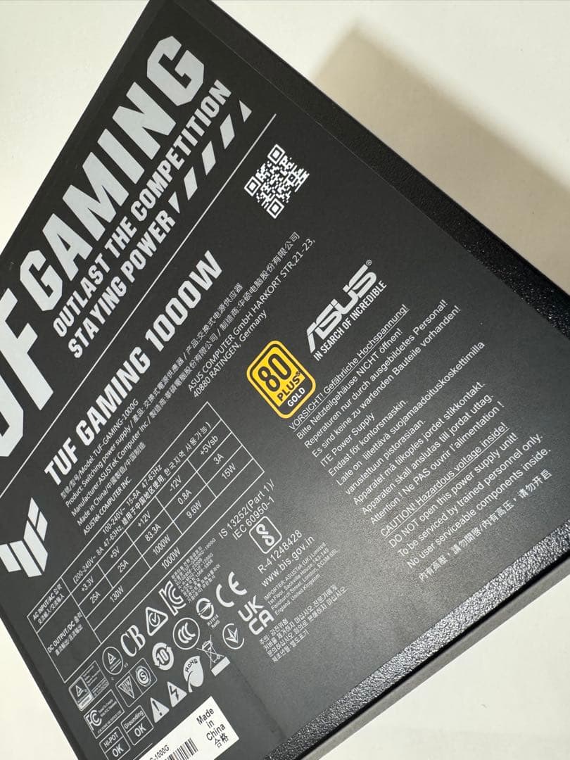 【PSU】ASUS TUF 1000W 80Plus Gold【中古】