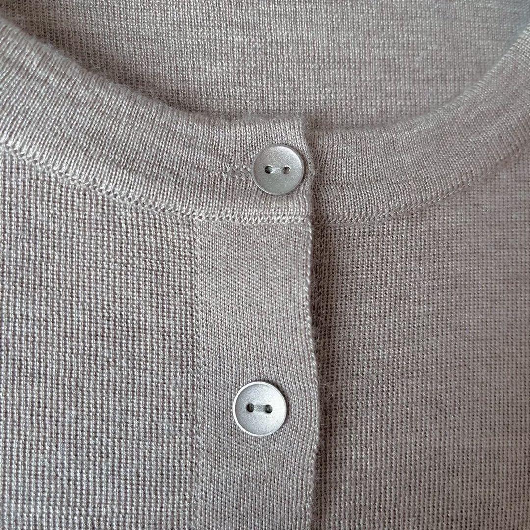 【美品】フォクシー クルーネックニットカーディガン エブリデイ カシミアシルク