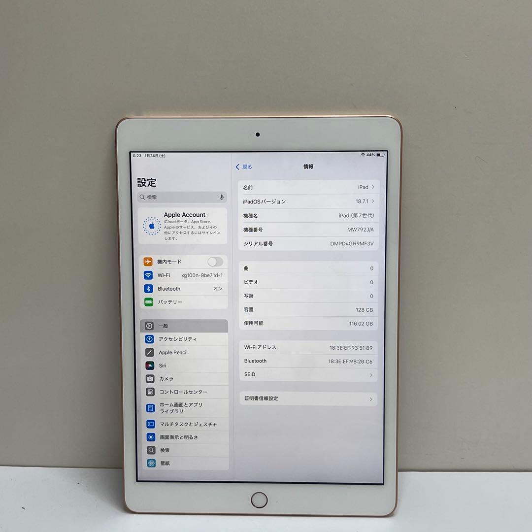 iPad 第7世代 128GB Wi-Fi A2197 81%