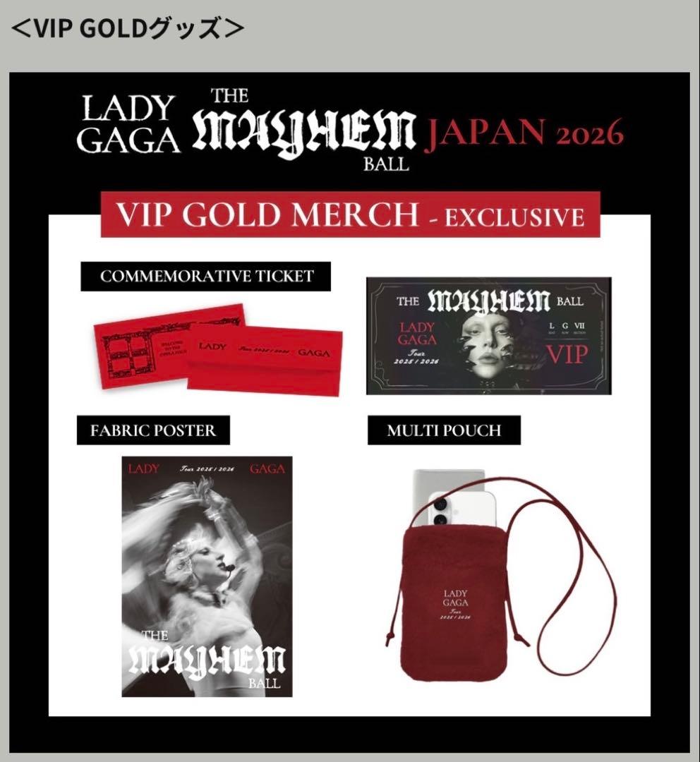 ☆LADY GAGA MAYHEM BALL VIPGOLDグッズ フルセット☆