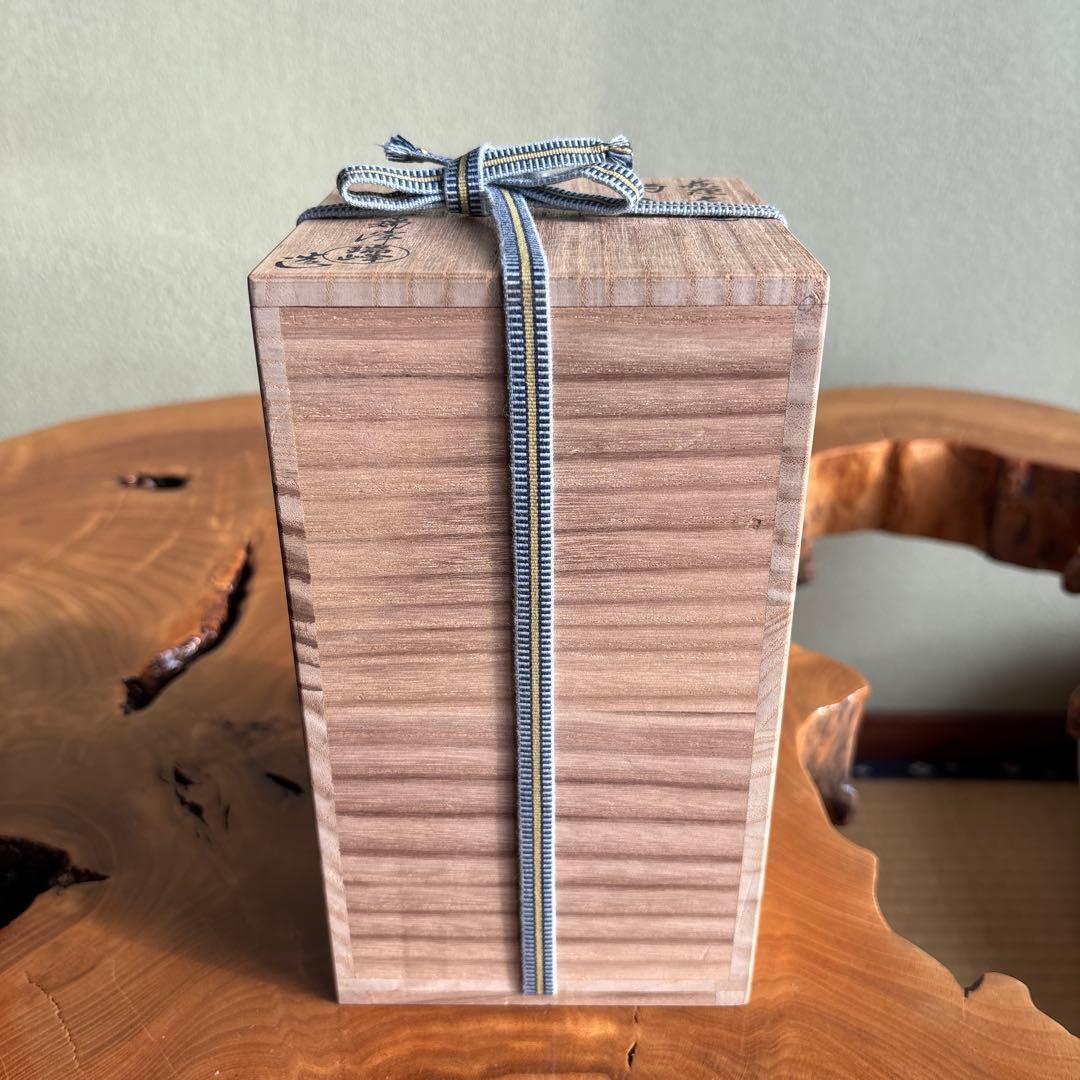 萩焼 七宝透 杓立 大野瑞峰 茶道具 共箱