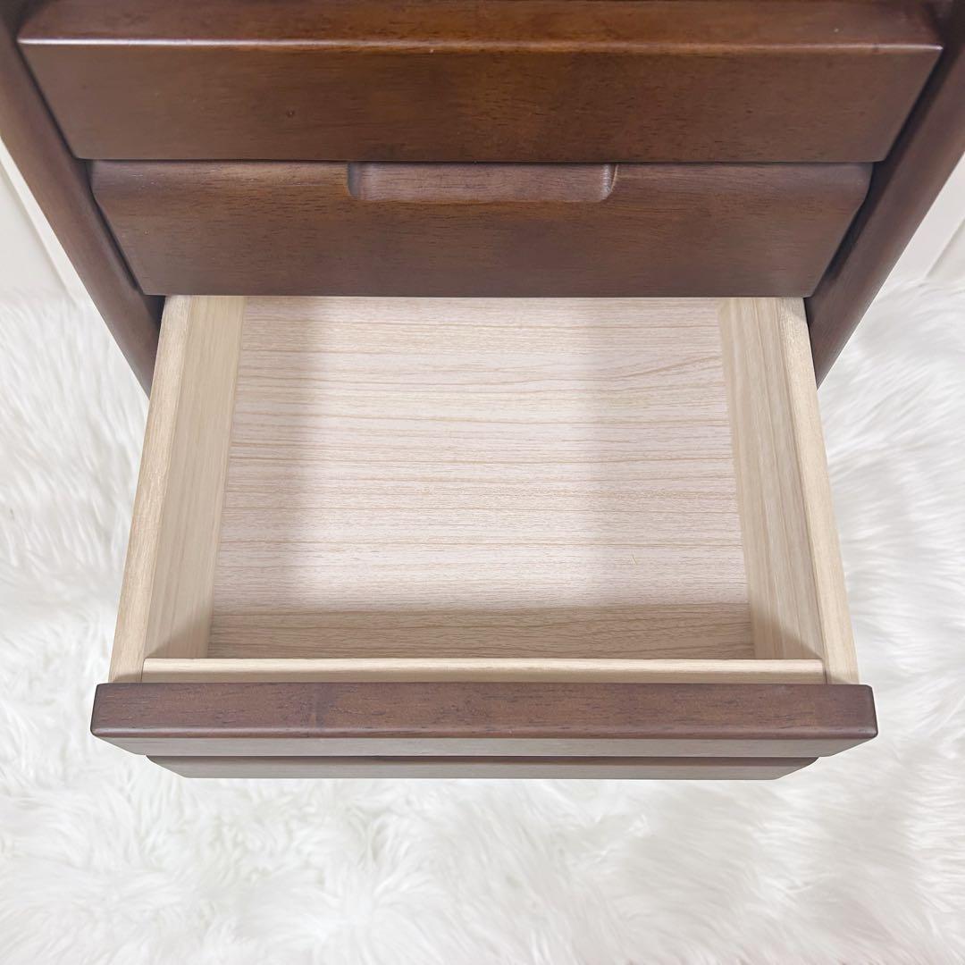 スリム収納　天然木　ELSA エルサ　幅34 電話台　FAX台 プリンター台