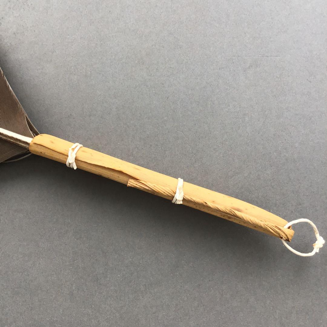 茶道具　羽箒　三ツ羽根(犬鷲一双)炉用•風炉用　紙箱　S28HB