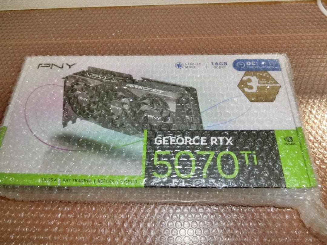 新品未開封 PNY RTX5070ti 16GB 納品書付き