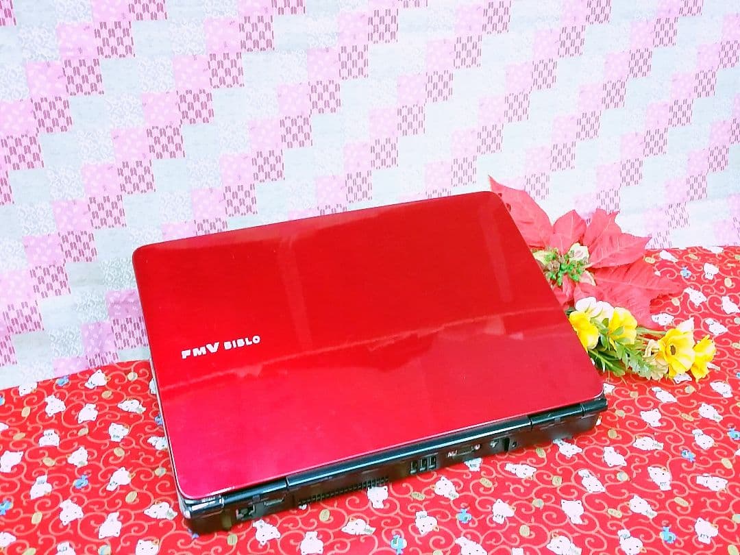 極上品/美品/大容量500GB！最新Win10搭載！レッド色/動画&画像編集