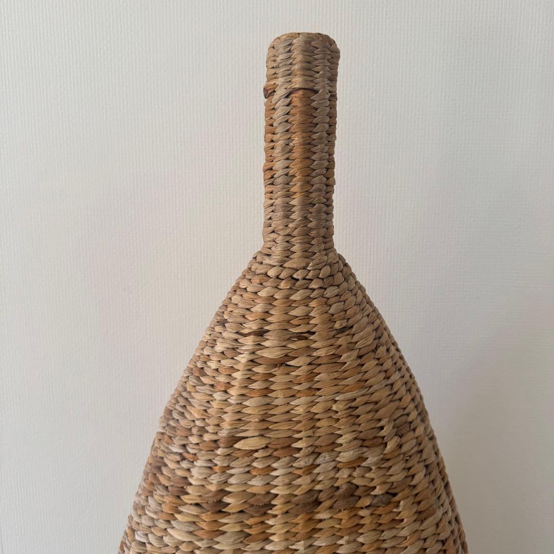 花器　フラワースタンド　フロアスタンド 　天然素材 円錐形 ナチュラルブラウン