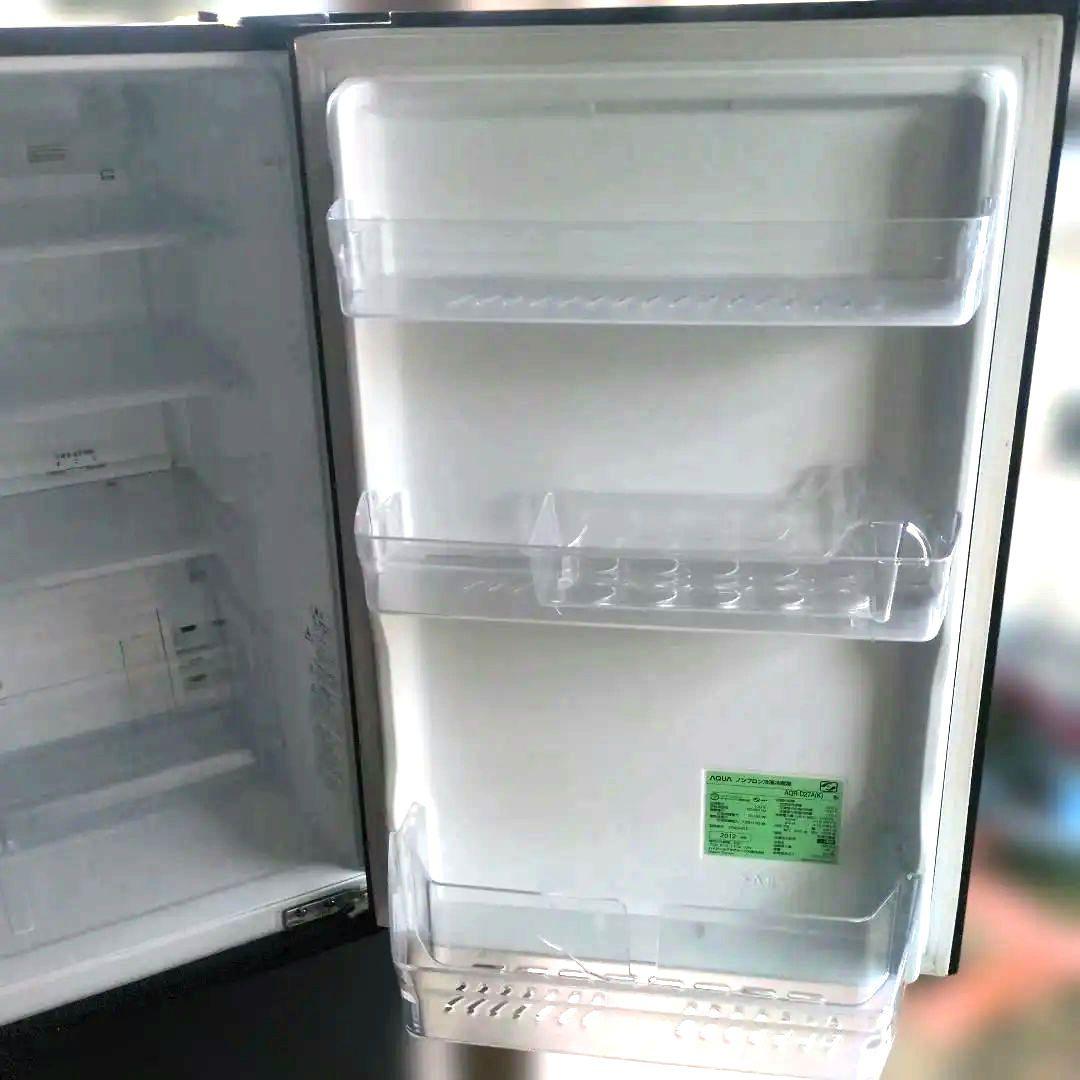 AQUA 冷蔵庫 AQR-D27A ブラック 2ドア