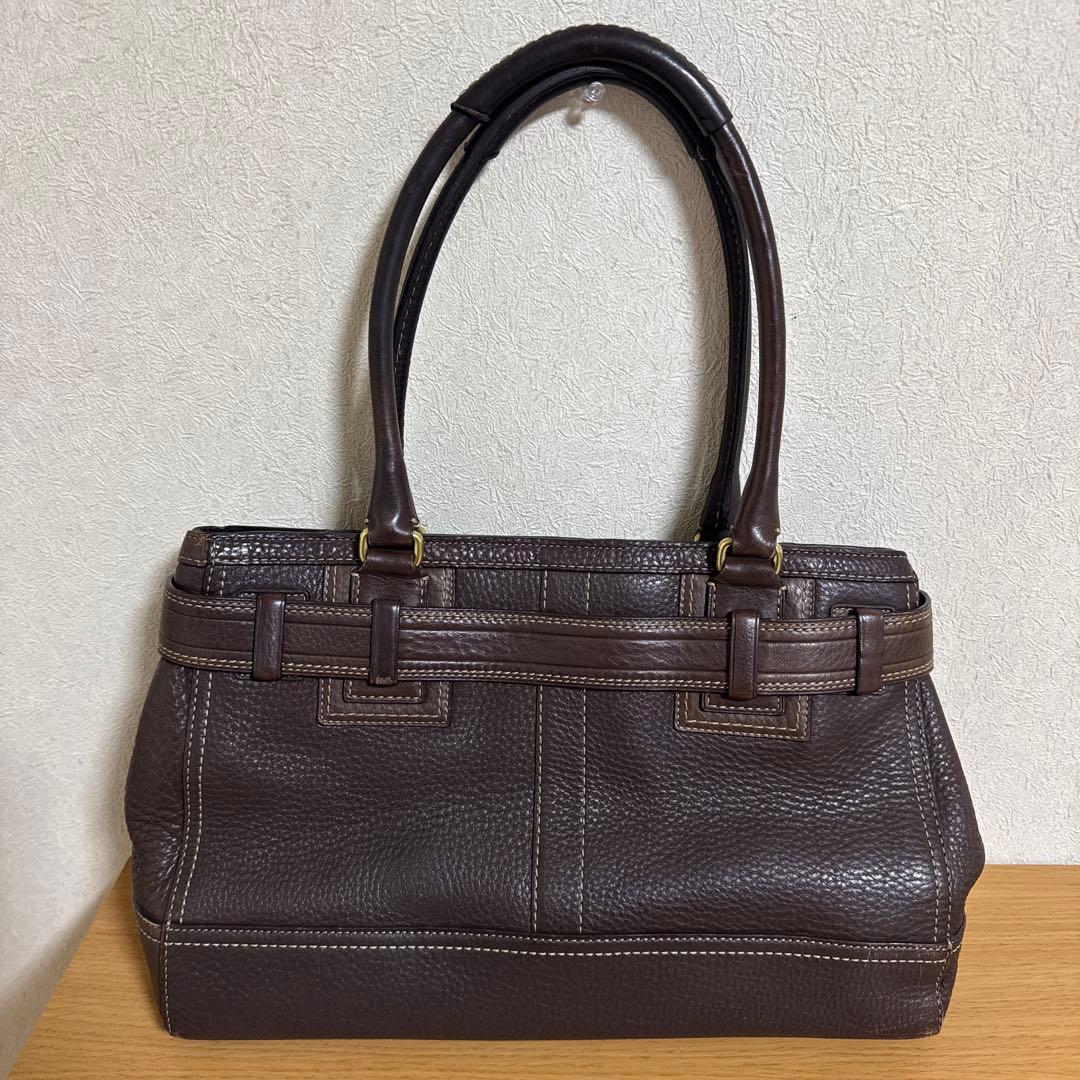 COACH コーチ　トート　ハンドバッグ キャリーオール レザー ブラウン　A4