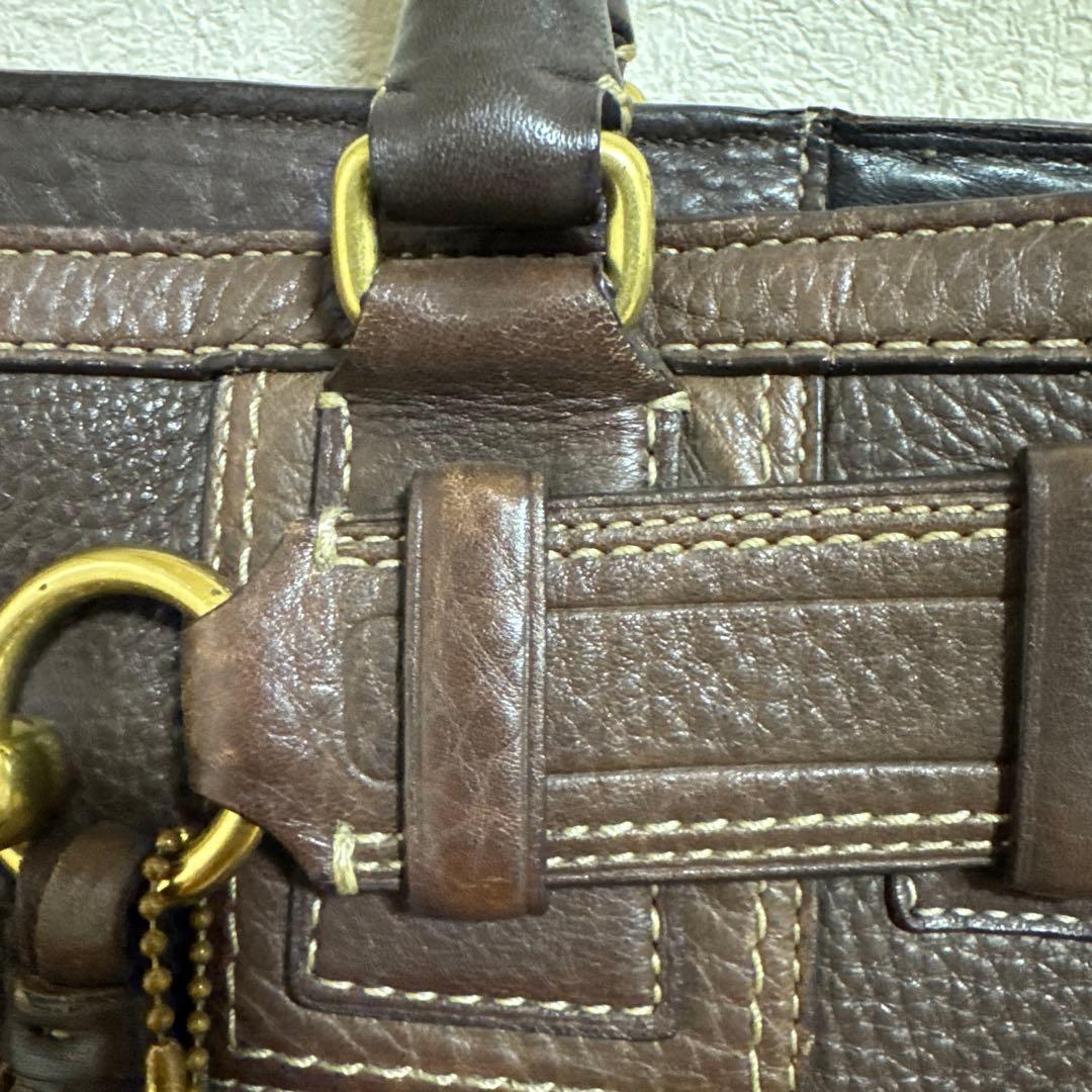 COACH コーチ　トート　ハンドバッグ キャリーオール レザー ブラウン　A4