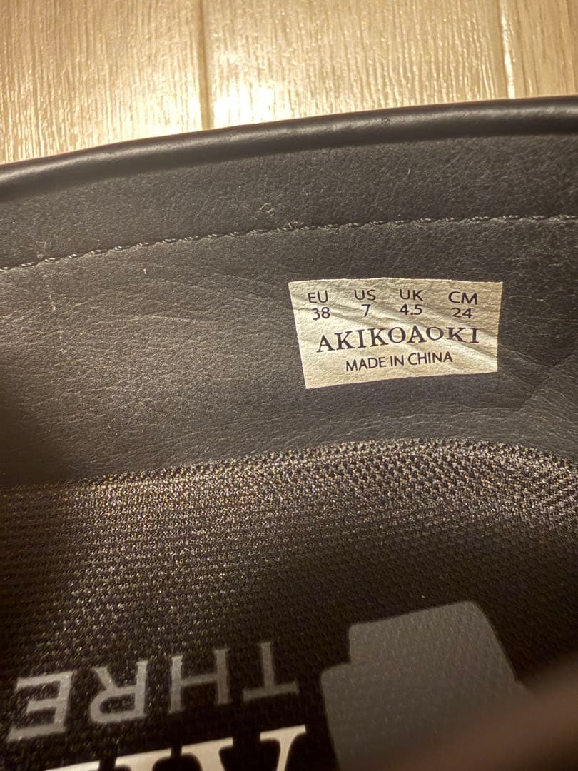 AKIKOAOKI ローファーRegulated Gravity 黒 38