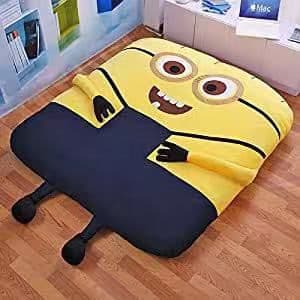 ミニオン冬にお勧め!折りたたみベッド 寝袋 可愛デザイン ふわふわ マットレス