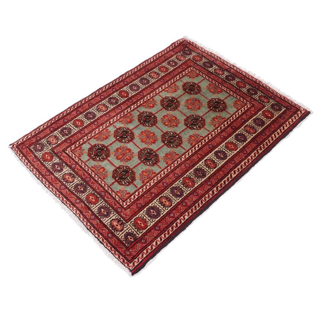 にわとり様　バルーチ 94×68cm トライバルラグ ペルシャ絨毯