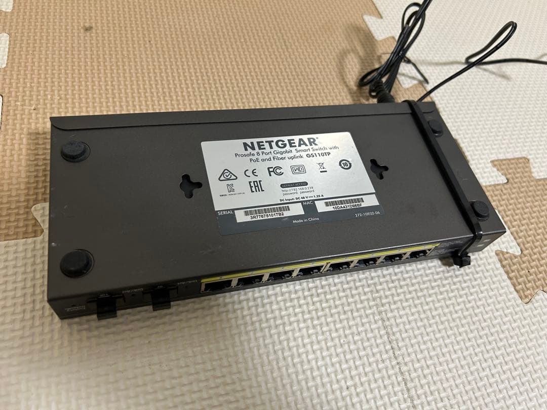 NETGEAR GS110TP 8ポート スイッチングハブ