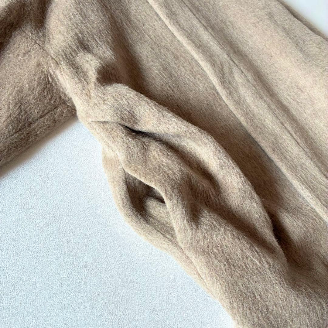 ノット　現行　TOMORROWLAND　ノーカラーシャギーコート　ウール　モヘア