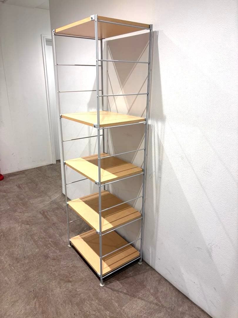 ⭐️美品⭐️無印良品⭐️スチールユニットシェルフ⭐️大⭐️木製棚⭐️帆立3本⭐️グレー