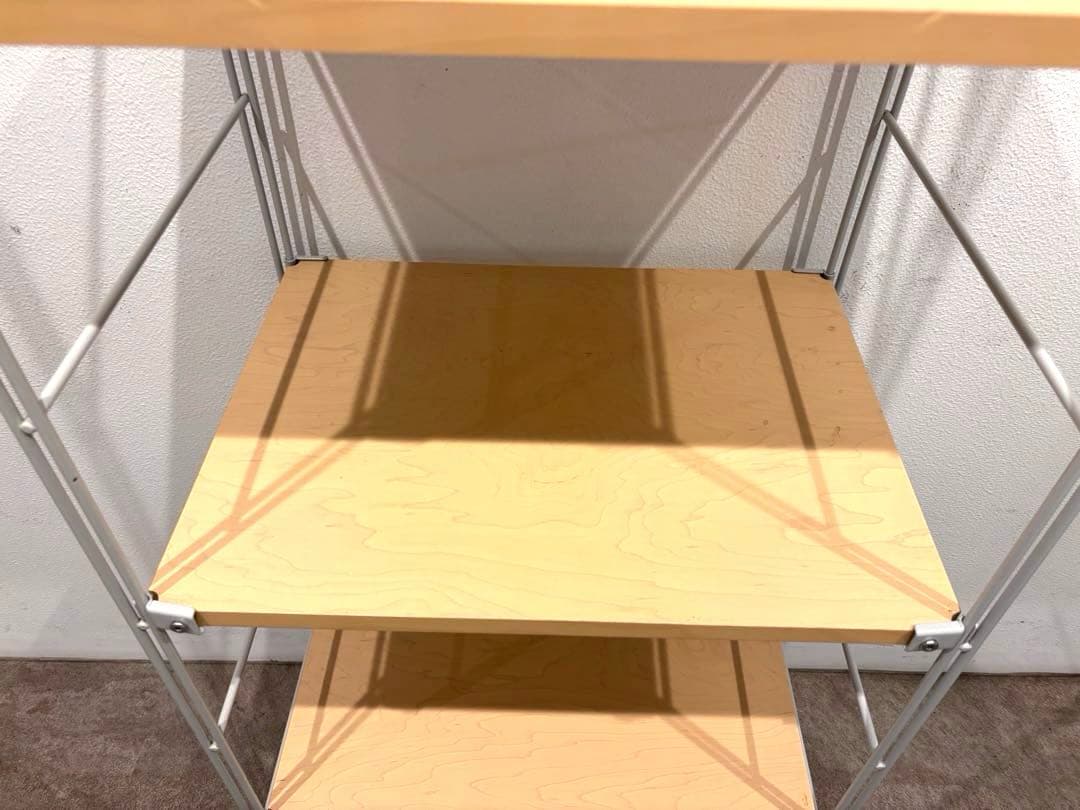 ⭐️美品⭐️無印良品⭐️スチールユニットシェルフ⭐️大⭐️木製棚⭐️帆立3本⭐️グレー