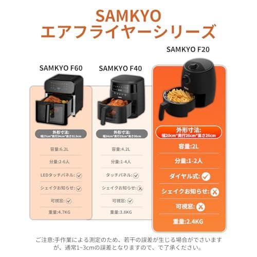 ノンフライヤー エアフライヤー 一人暮らし 1~2人用 2L コンパク_corg