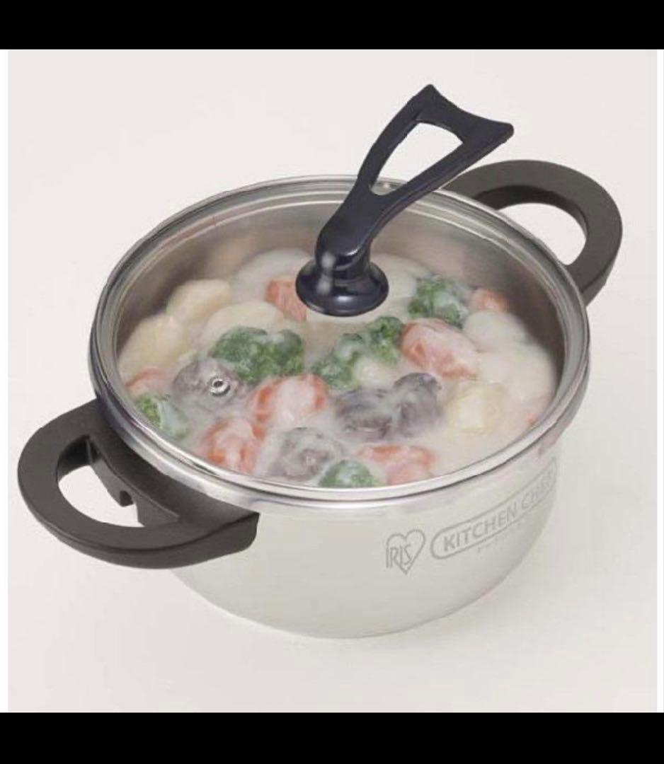 【新品未使用】アイリスオーヤマ KITCHEN CHEF かんたん開閉圧力鍋