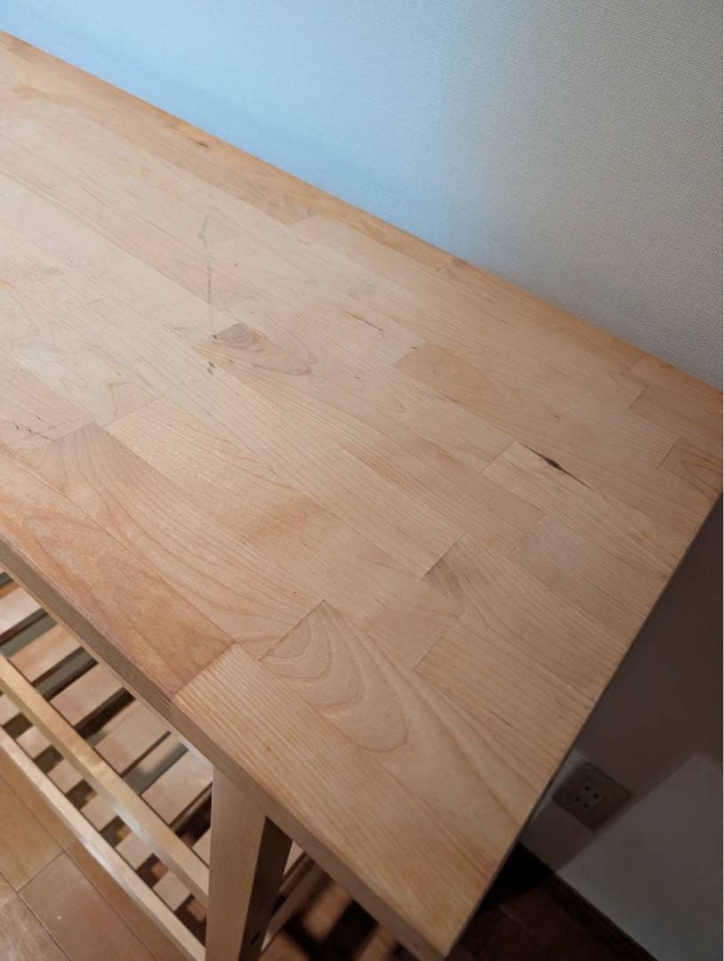 【送料込】IKEA フォルホイア キッチンワゴン 収納木製家具 動く棚 引き出し