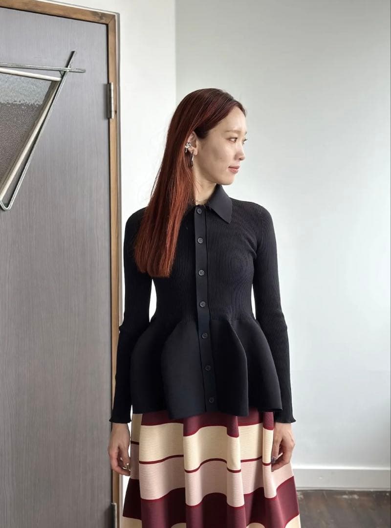 CFCL POTTERY SHIRTS CARDIGAN カーディガン　黒